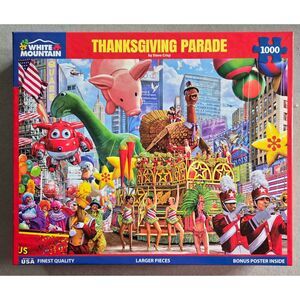 White Mountain Thanksgiving Parade 1000 pc Steve Crisp Complete 2023 Pre-Owned